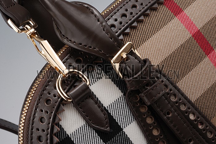 Burberry Blaze Haymarket Satchel Brown 607794