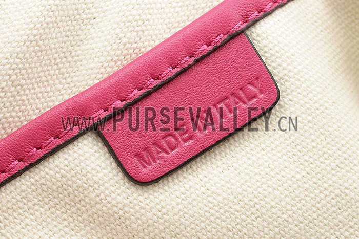 Burberry Medium Canvas Check Tote Bag Pink 607804
