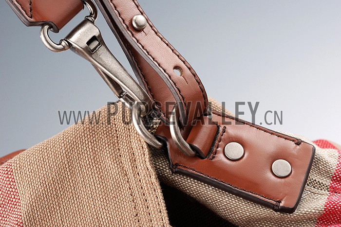 Burberry Large Canvas Check Backpack Brown 607805