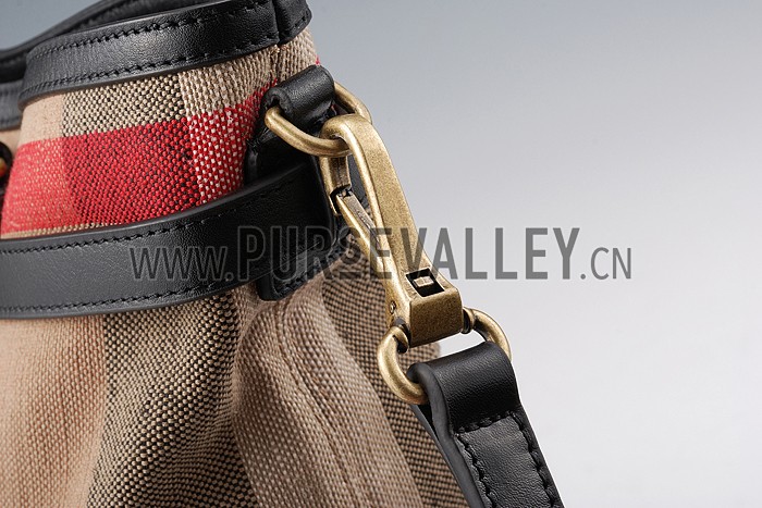 Burberry Canvas Check Traveller Bag Black 607810
