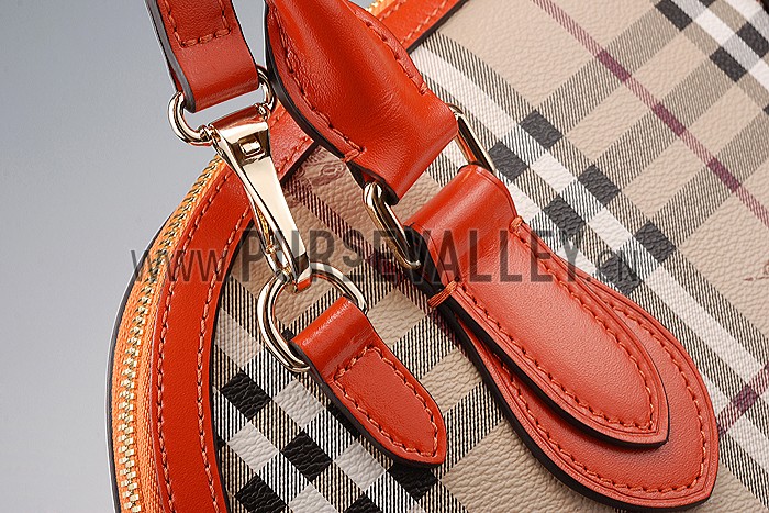 Burberry Large Tassel Bowler Bag Orange 607827