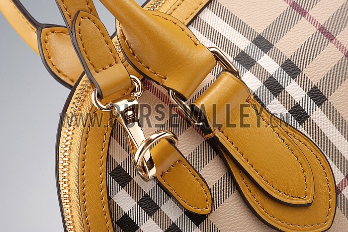 Burberry Large Tassel Bowler Bag Yellow 607829