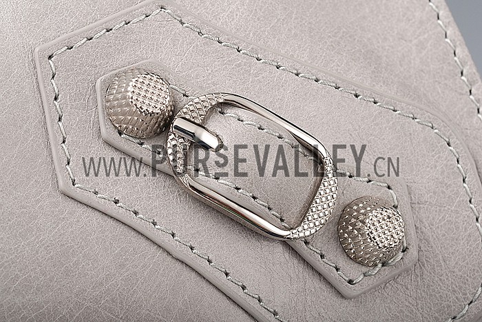 Balenciaga Clutch Argent Silver With Silver Hardware 607834