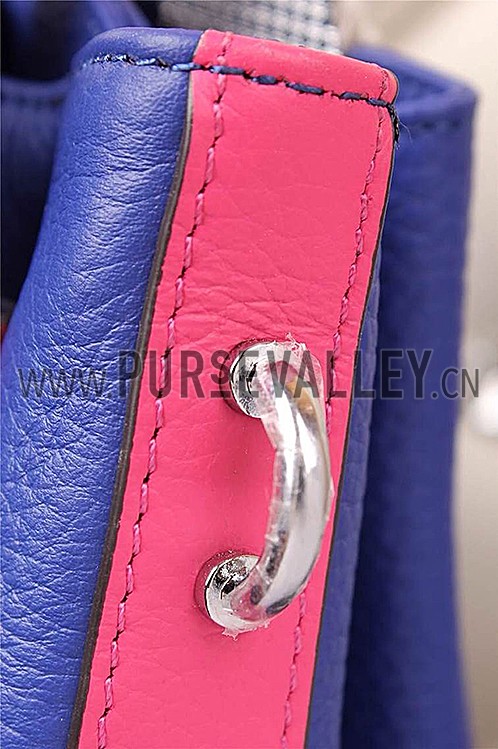 Hermes So Kelly Blue Electric And Pink 607972
