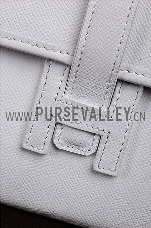 Hermes Jige Elan 29 White Clutch 608015