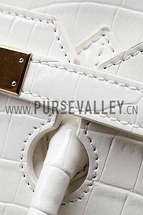 Hermes Birkin 35 Crocodile White 608064