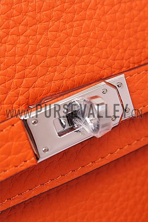 Hermes Kelly Long Wallet Orange 608074