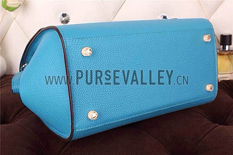 Hermes Stirrup Shoulder Bag Blue 608090