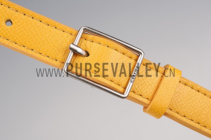 Celine Trotteur Bag Soft Leather Yellow 608236