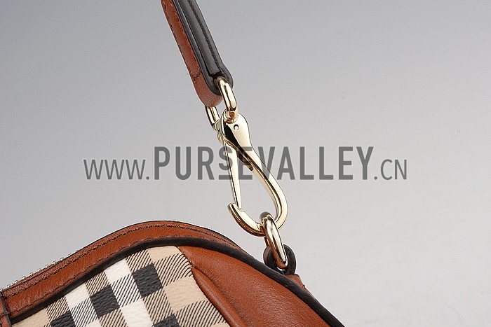 Burberry Haymarket Check Crossbody Bag Tan 608262