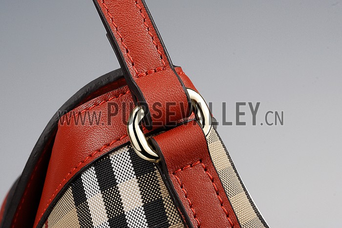 Burberry Small Horseferry Check Crossbody Bag Honey Parade Red 608269
