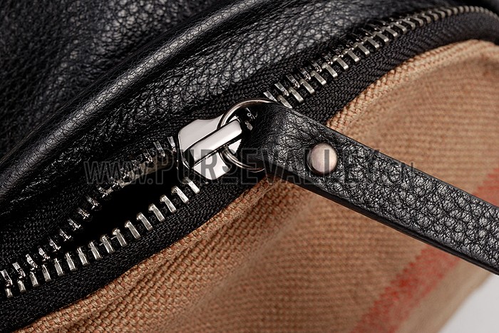 Burberry Man Single Strap Canvas Check Backpack Black 608271