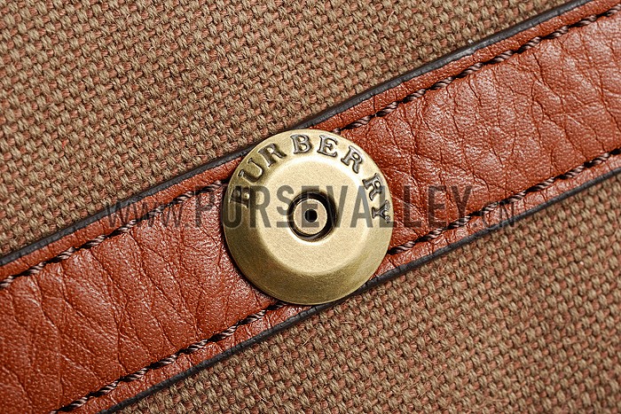 Burberry Man Canvas Check Backpack Saddle Brown 608273