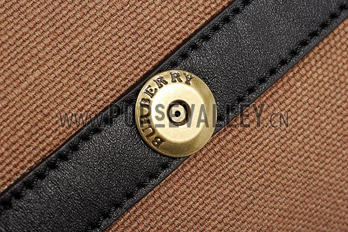 Burberry Man Canvas Check Backpack Saddle Black 608274