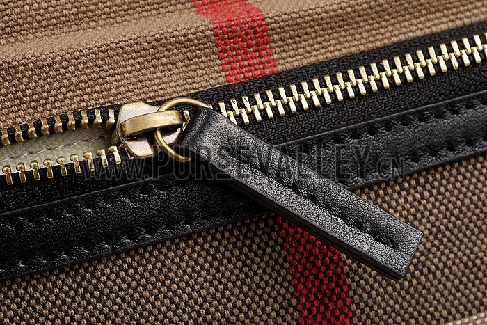 Burberry Canvas Check Foldover Crossbody Bag Black 608277
