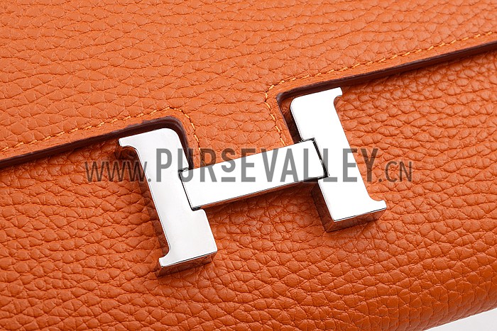 Hermes Constance Long Wallet Orange 608080