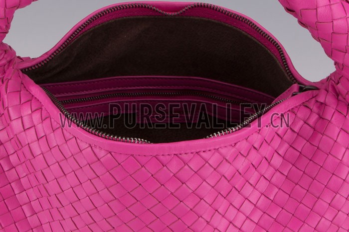 Bottega Veneta Intrecciato Nappa Hobo Bag Pink