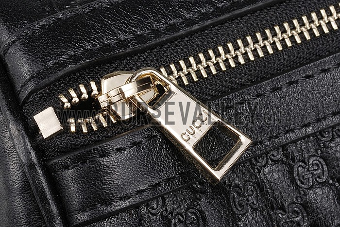 Gucci Nice Microguccissima Leather Boston Bag Black 607308