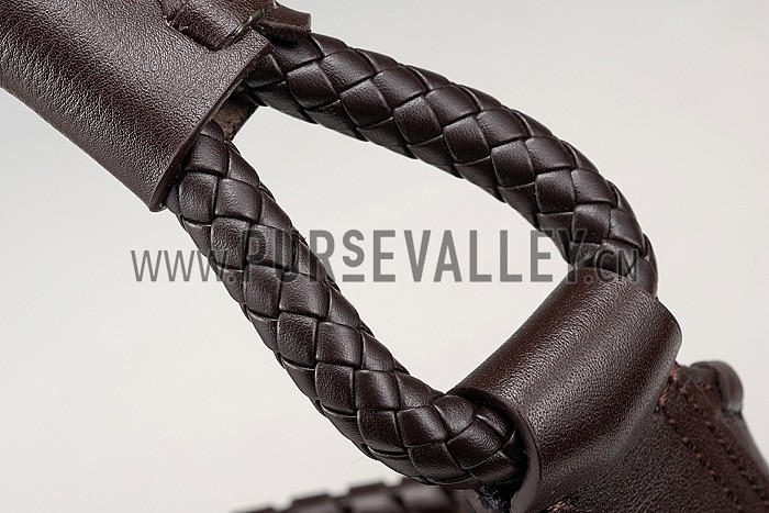 Gucci Medium Woven Tassels Brown Leather Trim Guccissima Hobo 607326