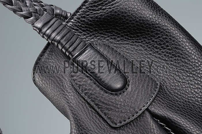 Gucci Hip Bamboo Leather Tote Black 607331