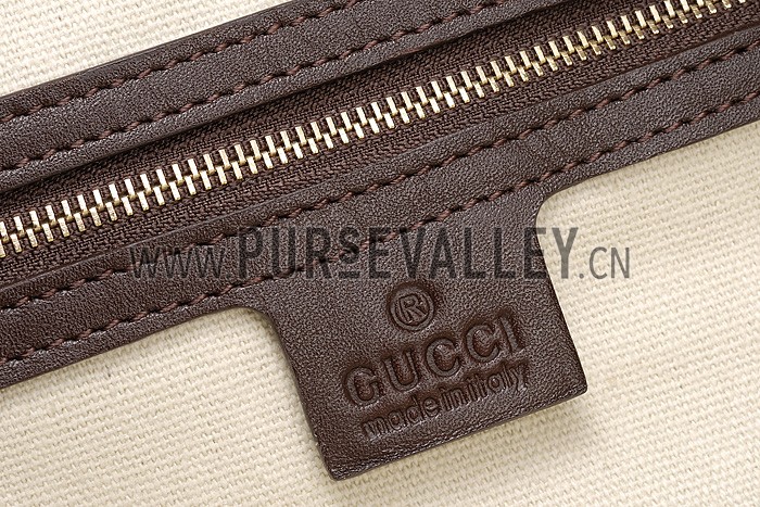 Gucci Laidback Crafty GG Canvas Top Handle Bag Brown 607347