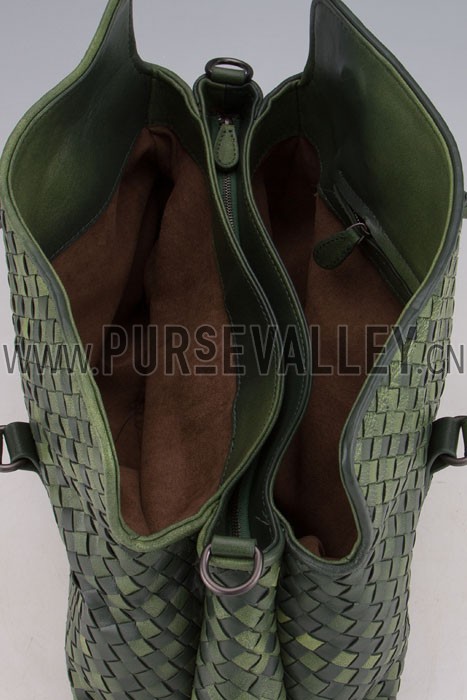 Bottega Veneta Intrecciato Duffel Bag Dark Green