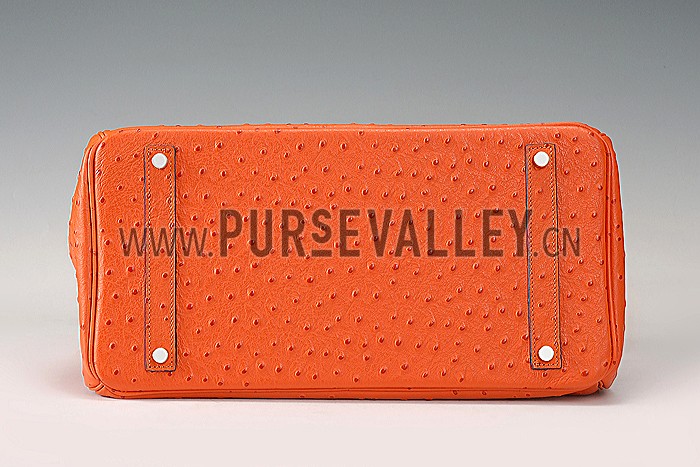 Hermes Birkin 35 Orange Ostrich Leather 607485