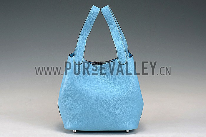 Hermes Picotin MM Blue Jean 607498