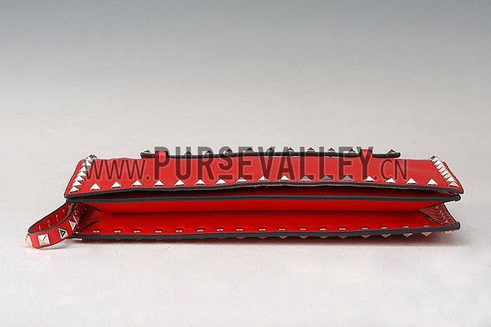 Valentino Rockstud Clutch Red 607530