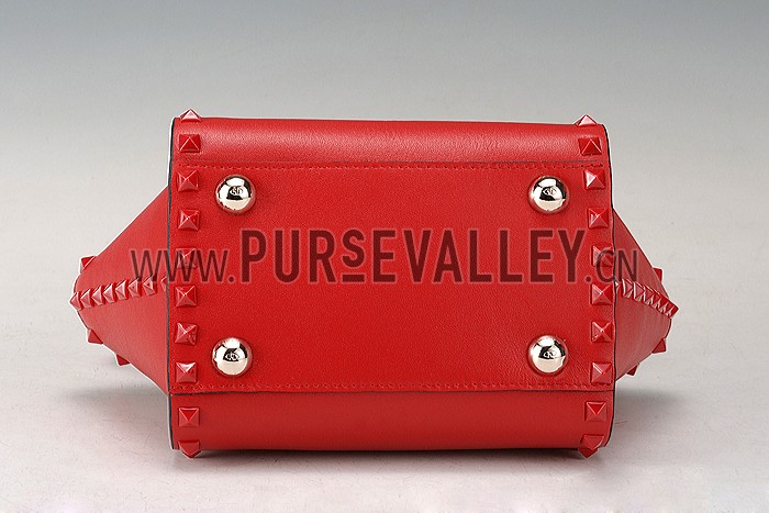 Valentino Rockstud Shoulder Bag Red 607536