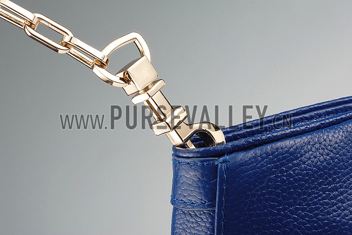 Tory Burch Amanda Logo Clutch Dark Blue 607611