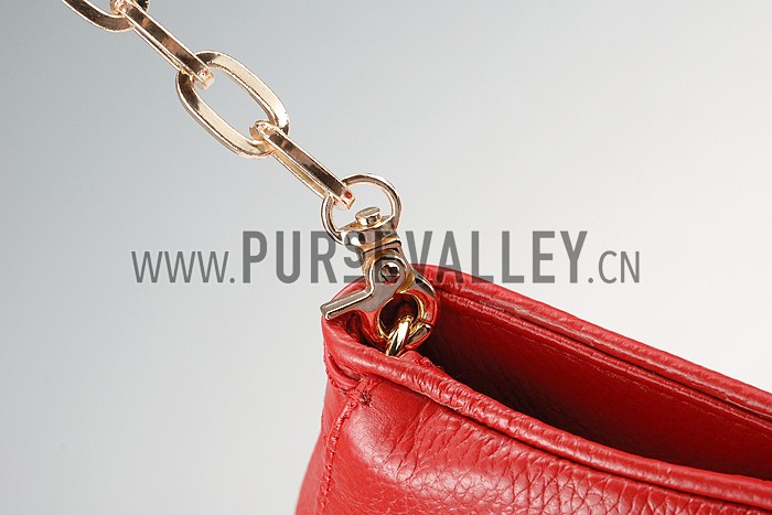Tory Burch Amanda Logo Clutch Red 607612