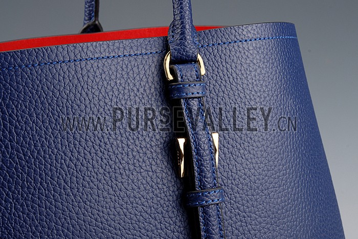 Prada Saffiano Soft Double Bag Blue