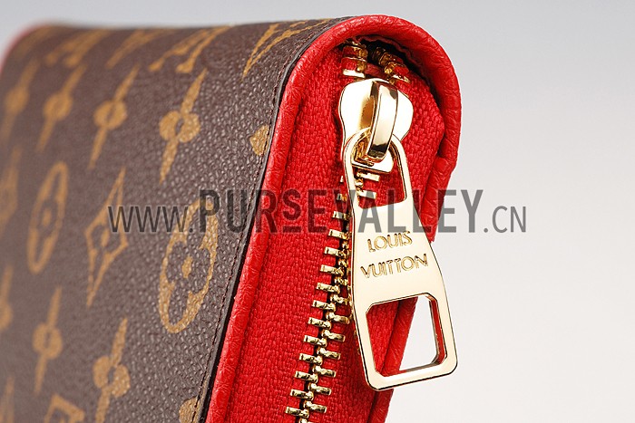 Louis Vuitton Zippy Wallet Retiro Wallet Red
