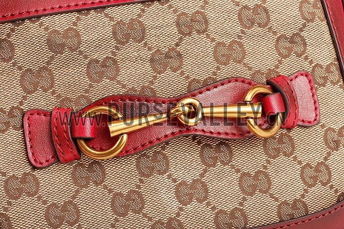 Gucci Lady Web GG Small Canvas Bag Dark Red