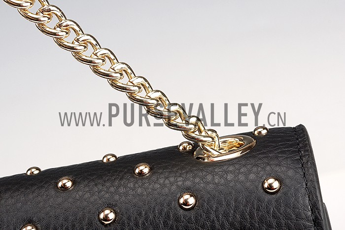 Gucci Miss Bamboo Studded Bag Black