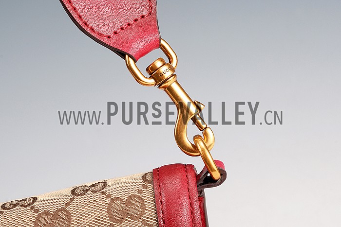 Gucci Lady Web GG Small Canvas Square Bag Red