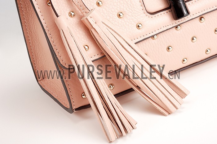 Gucci Miss Bamboo Studded Bag Pink