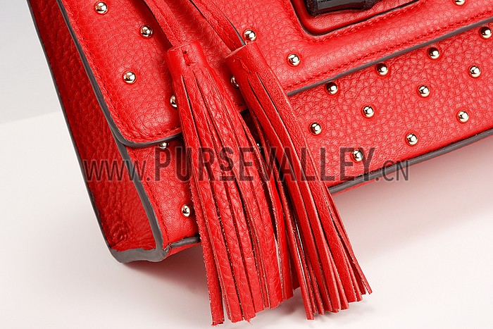 Gucci Miss Bamboo Studded Bag Red