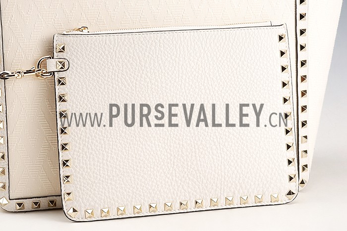 Valentino RockStud Cross Body White Bag