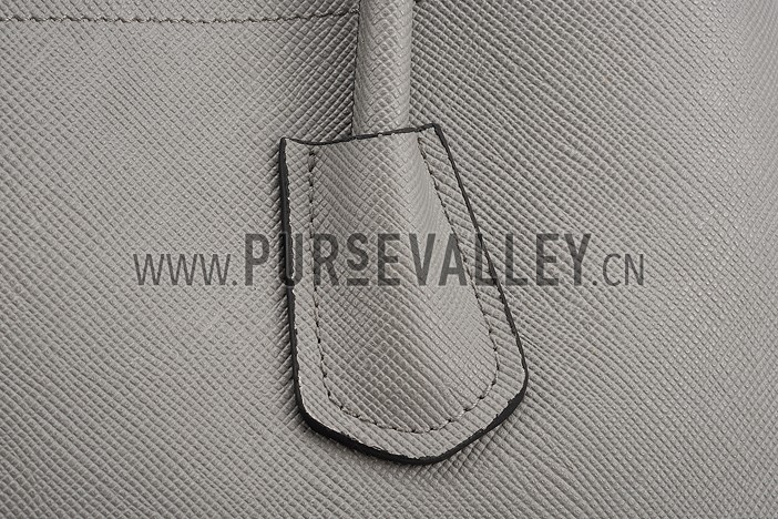 Prada Saffiano Double Tote Grey