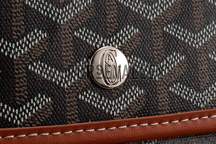 Goyard St Louis Tote Black And Tan Leather Trim