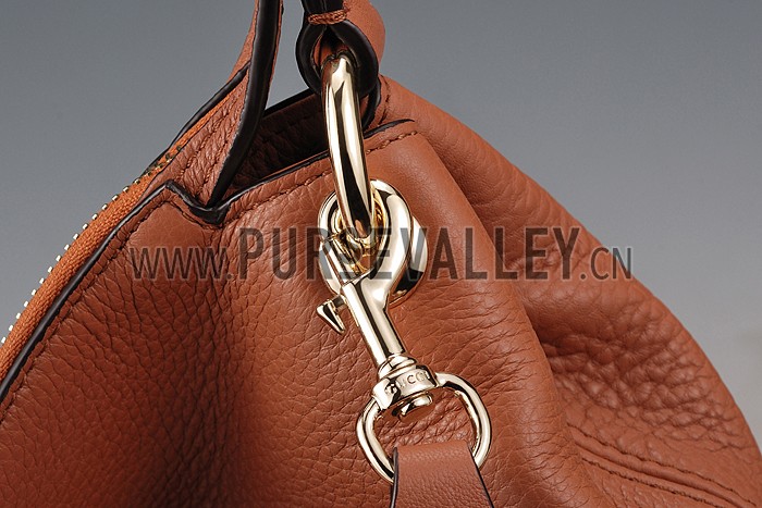 Gucci Soho Leather Hobo Brown