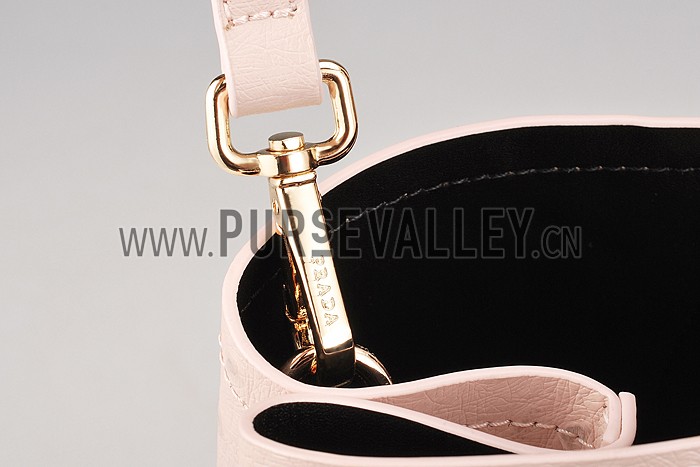 Prada Double Tote Ostrich Leather Bag Light Pink
