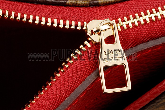 Louis Vuitton Monogram Pallas Clutch Dark Red 18926643