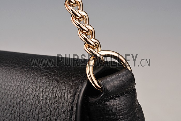 Gucci Soho Leather Shoulder Bag Black