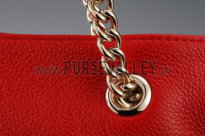 Gucci Soho Leather Top Handle Red Bag