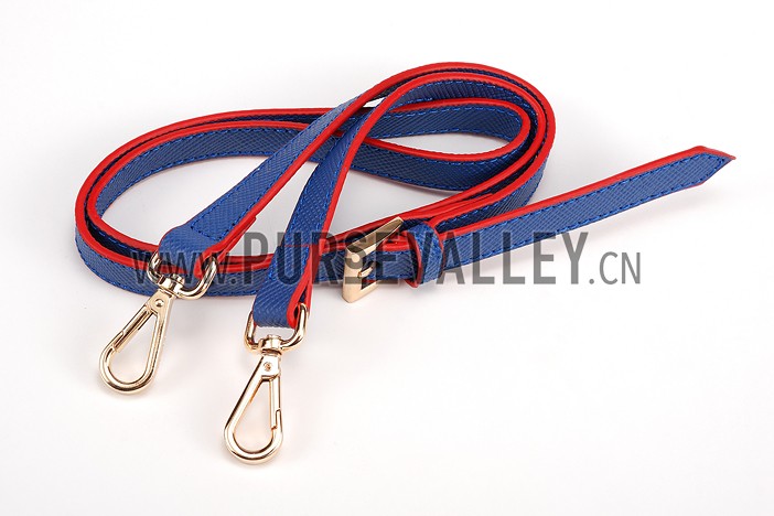 Prada Saffiano Double Tote Blue