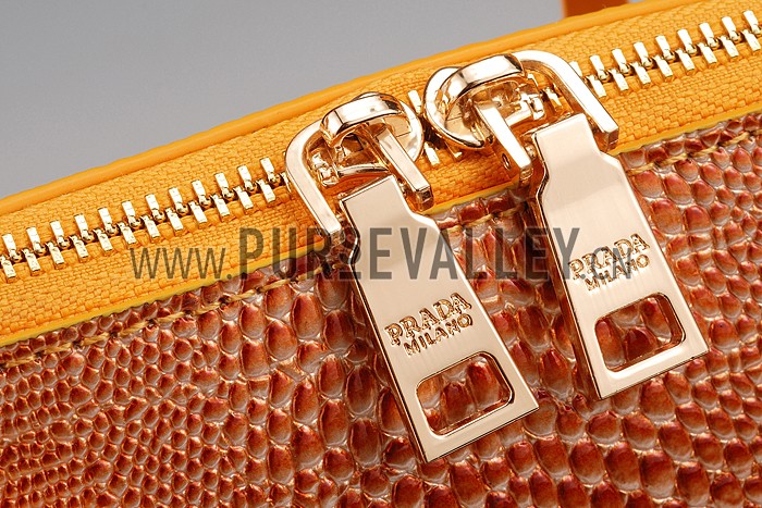 Prada Promenade Crocodile Leather Bag Yellow