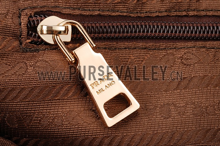 Prada Nylon Purse Brown